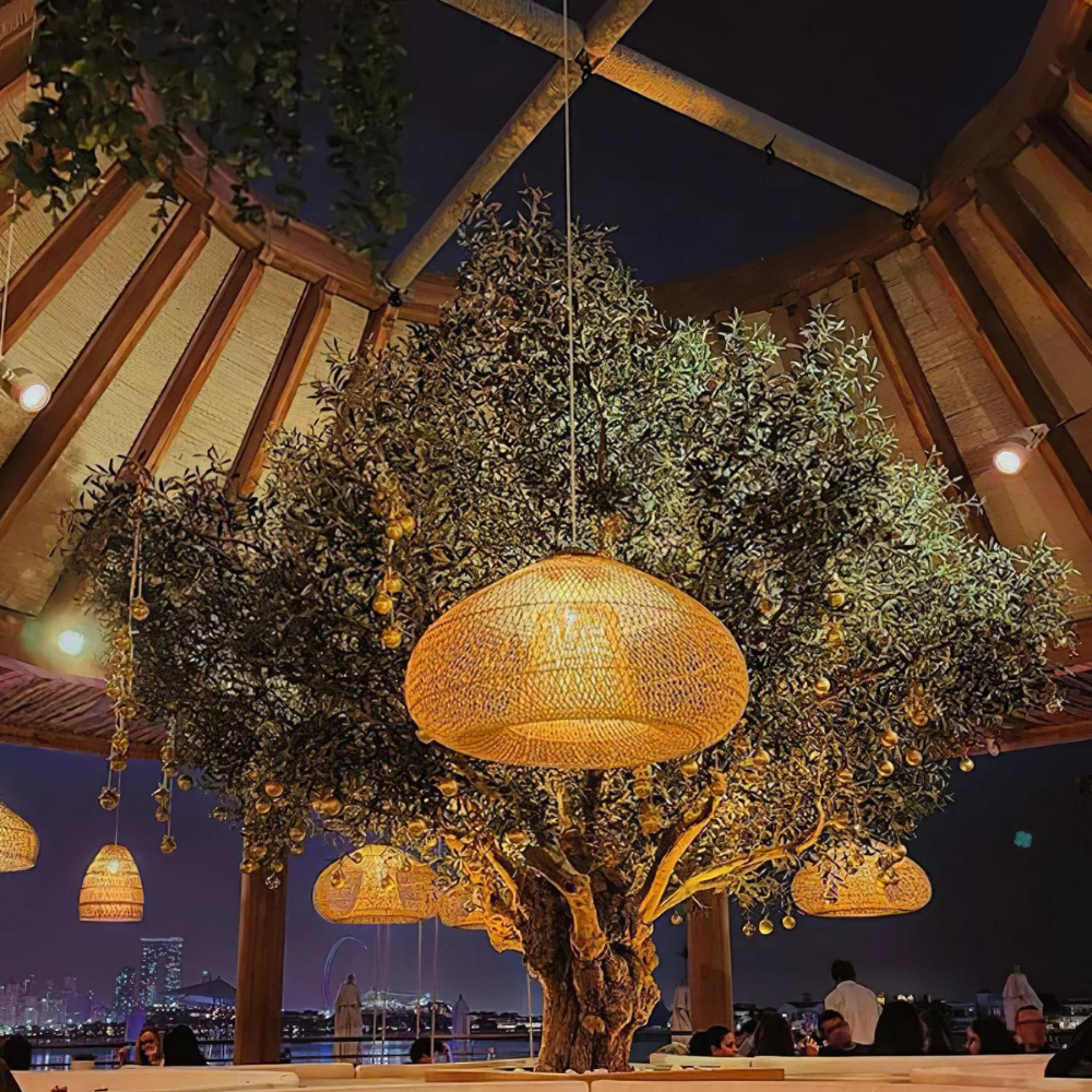 Woven Dome Rattan Pendant Light | Hardwired Ceiling Light for Dining Room