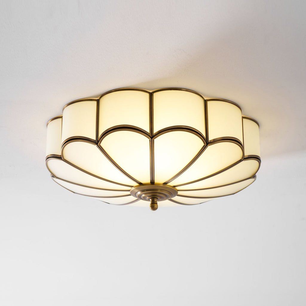 Petal Glass Flush Mount Ceiling Light | Hardwired for Bedroom