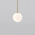 Modern Glossy Glass Pendant Light with Integrated LED | Selectable Light Tones for Kitchen or Dining Room
