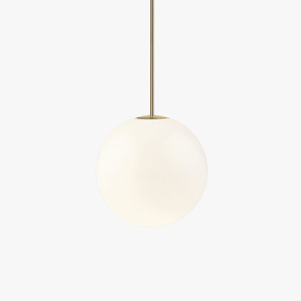 Modern Glossy Glass Pendant Light with Integrated LED | Selectable Light Tones for Kitchen or Dining Room