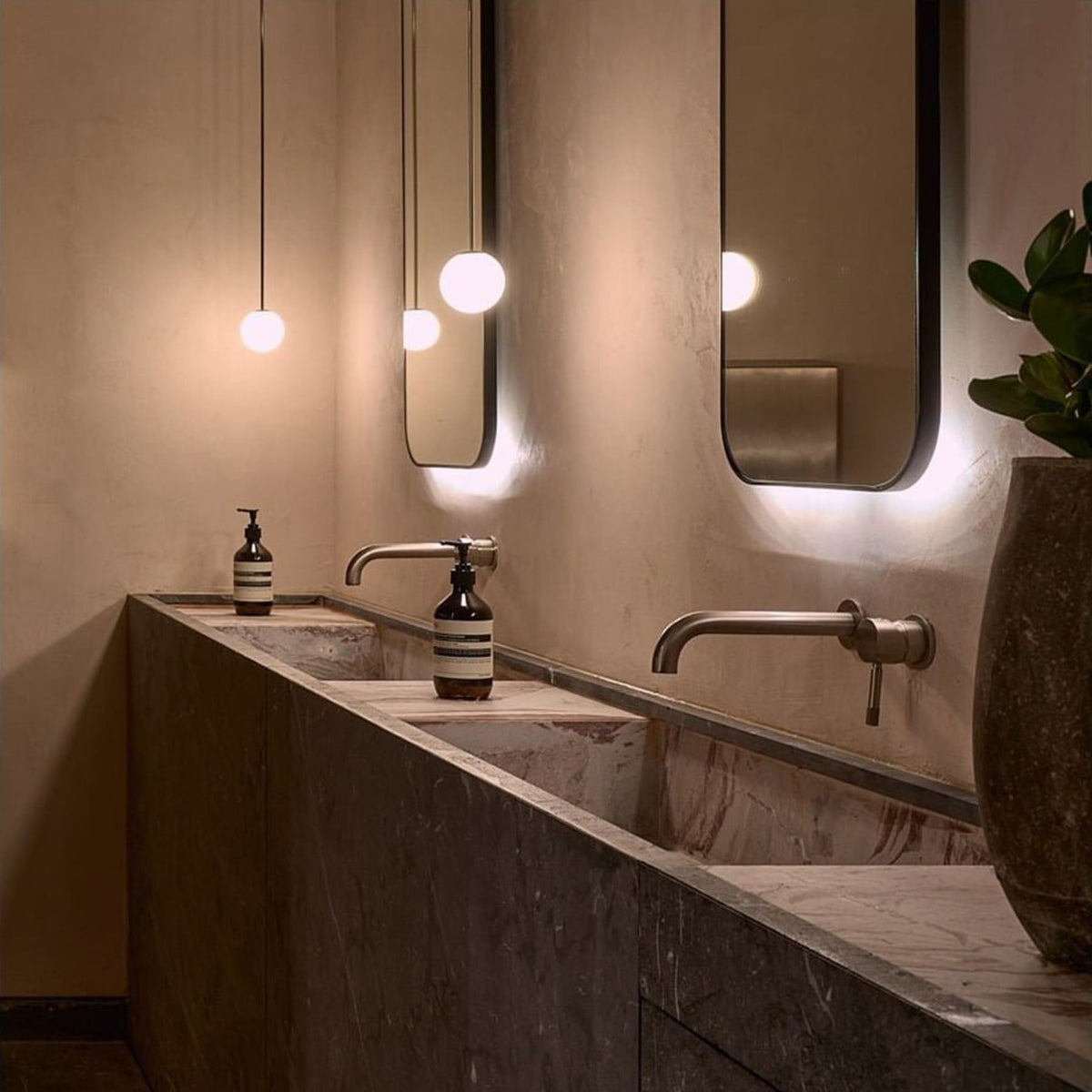 Modern Glossy Glass Pendant Light with Integrated LED | Selectable Light Tones for Kitchen or Dining Room