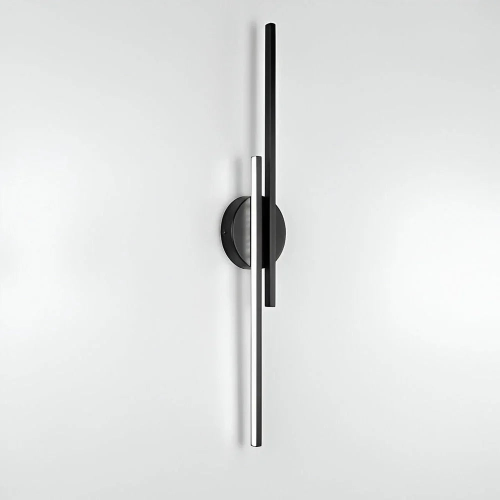 Offset Linear Bar Wall Sconce | Hardwired LED for Bedside Table