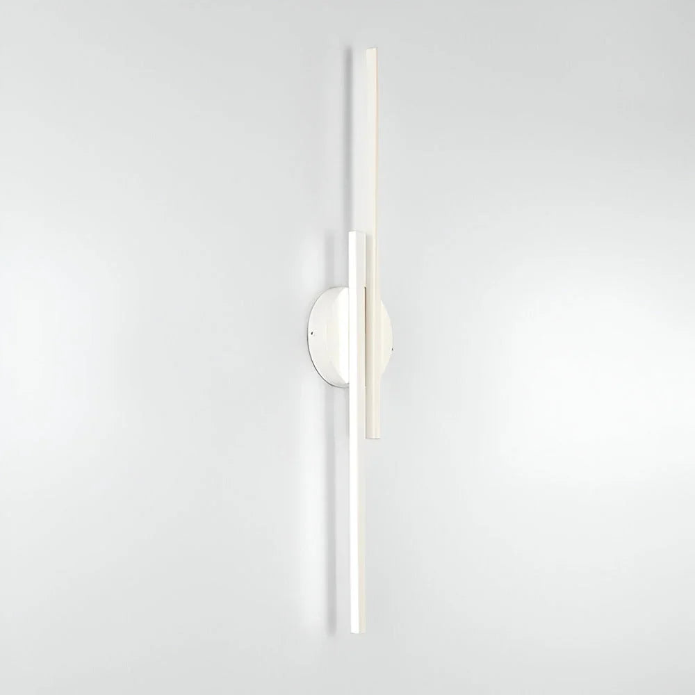 Offset Linear Bar Wall Sconce | Hardwired LED for Bedside Table