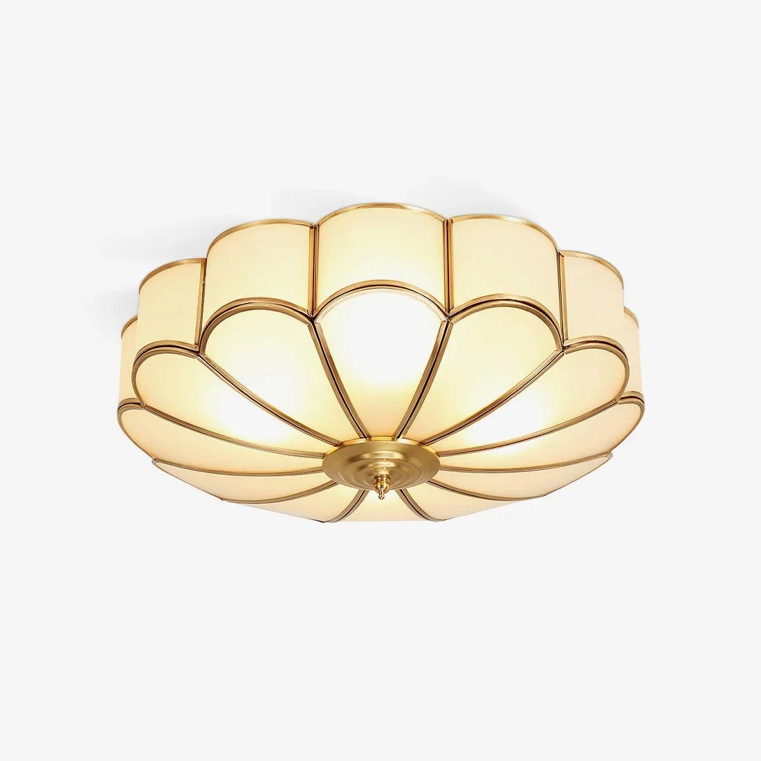Petal Glass Flush Mount Ceiling Light | Hardwired for Bedroom